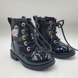 JellyPop girls black boots toddler size 5M